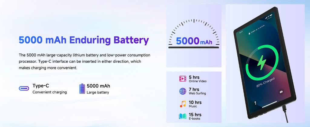 Android 10 Inch 1.8 GH  20GB RAM 64GB ROM 1TB WiFi 6 Bluetooth 5.4 Dual Camera