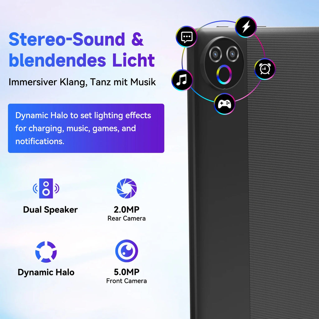 Android 10.1 Inch 20GB RAM 64GB ROM 5-core Dual Camera Tablet