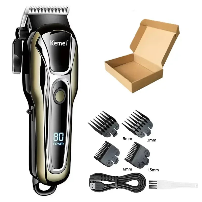 Professional Rechargeable Cordless Men Hair Clipper / Trimmer