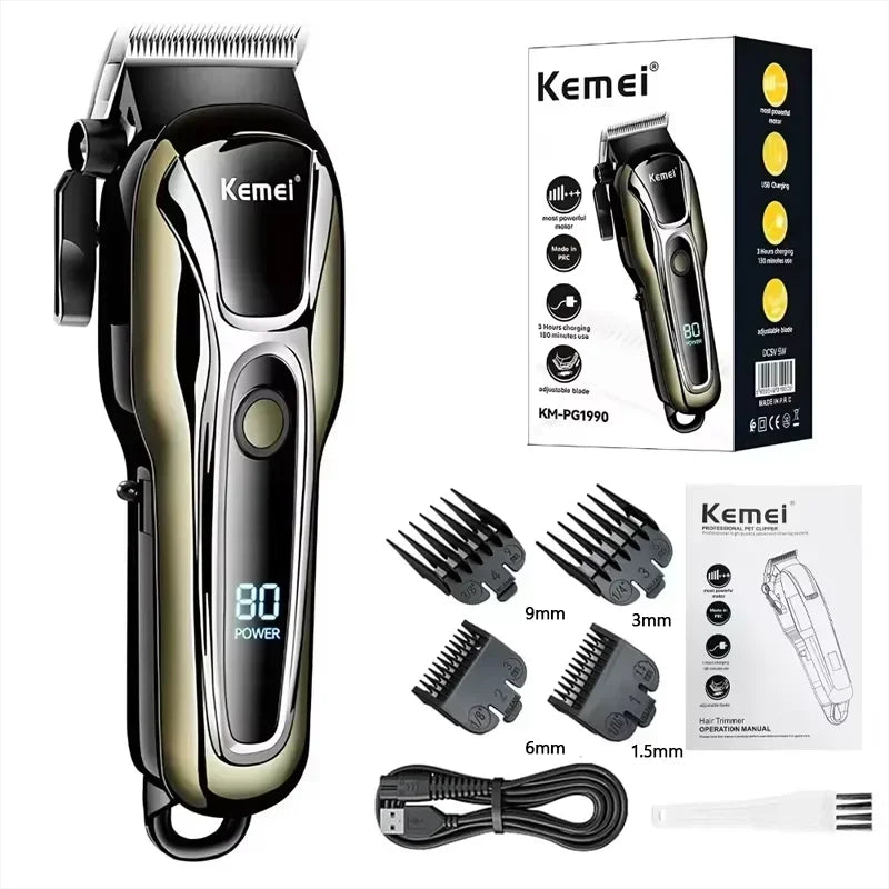 Professional Rechargeable Cordless Men Hair Clipper / Trimmer