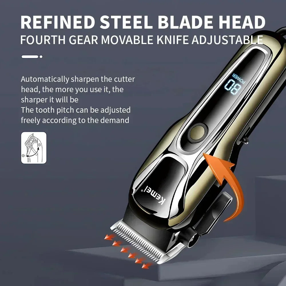 Professional Rechargeable Cordless Men Hair Clipper / Trimmer