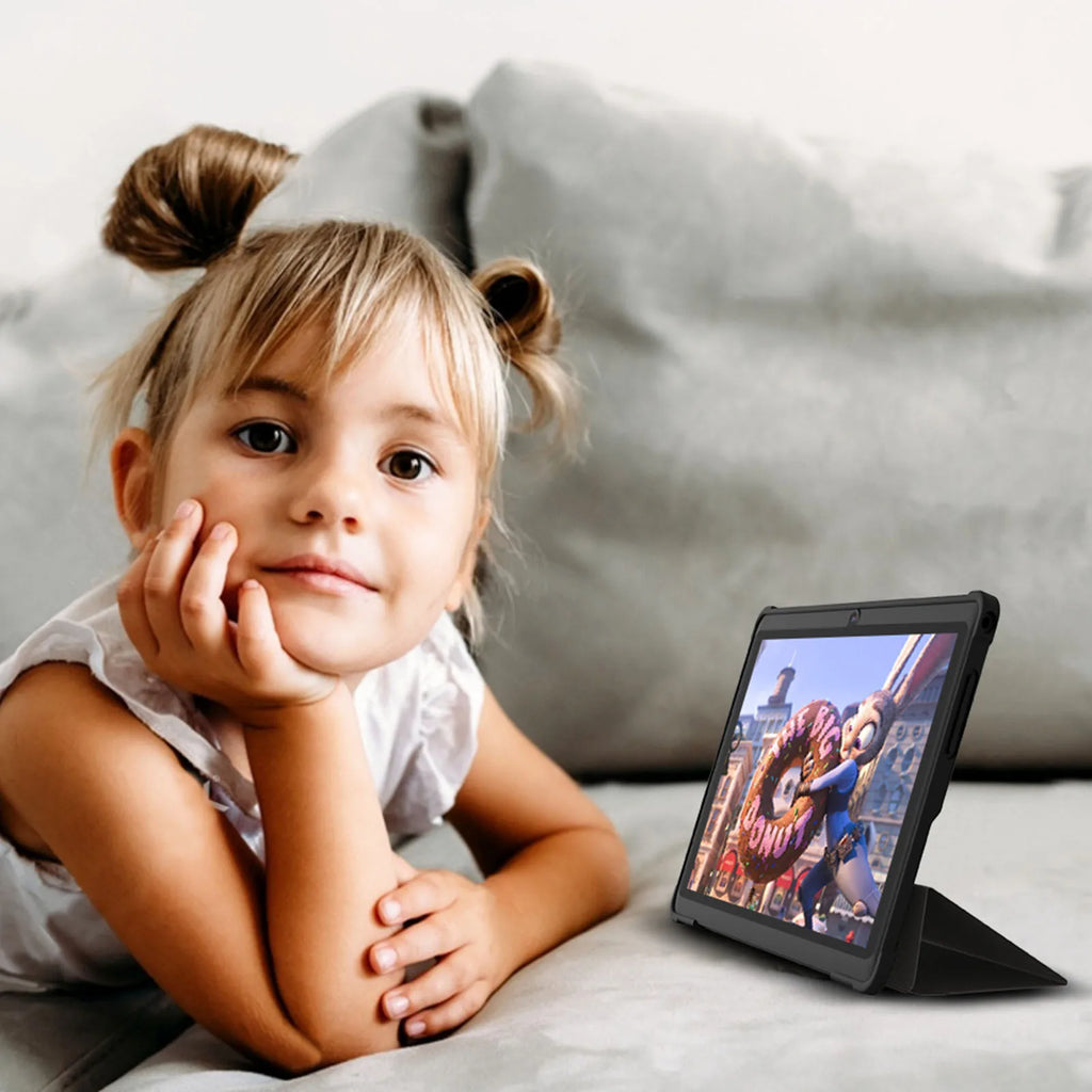 Pritom 7 Inch Quad Core Dual Camera Tablet with Leather Case