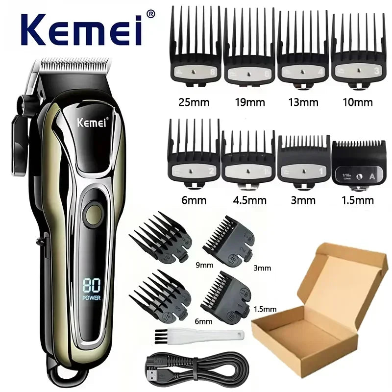 Professional Rechargeable Cordless Men Hair Clipper / Trimmer