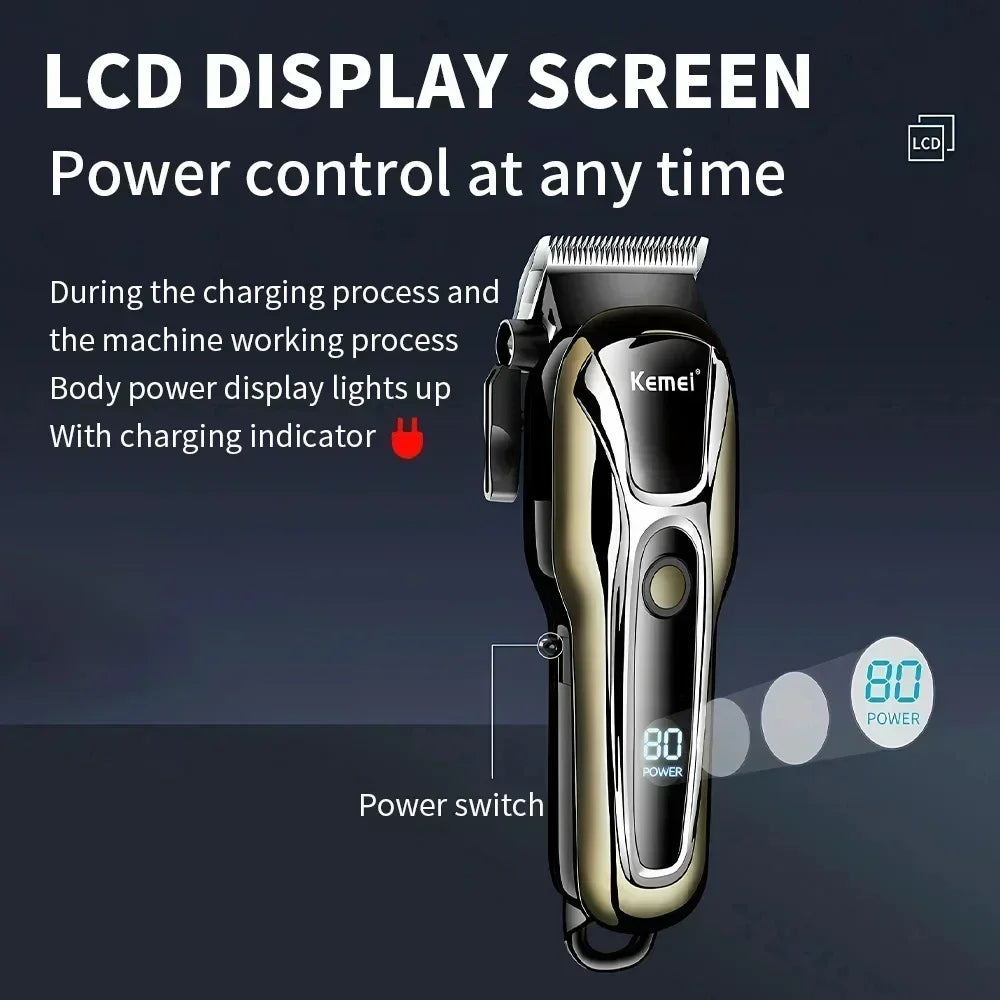 Professional Rechargeable Cordless Men Hair Clipper / Trimmer