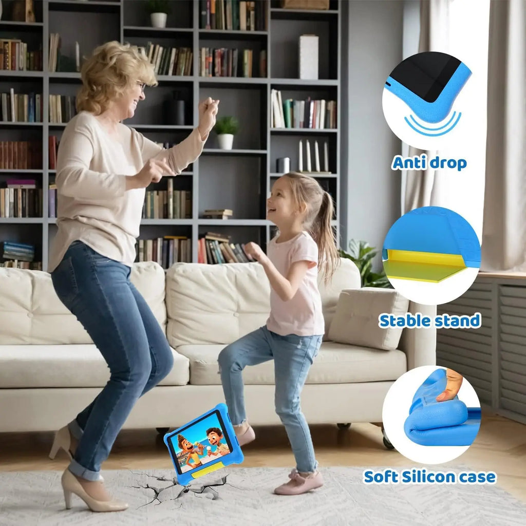 Children Android 7 Inch Tablet  13 5GB RAM 32GB ROM 128GB Expandable Quad Core Wi-Fi Bluetooth