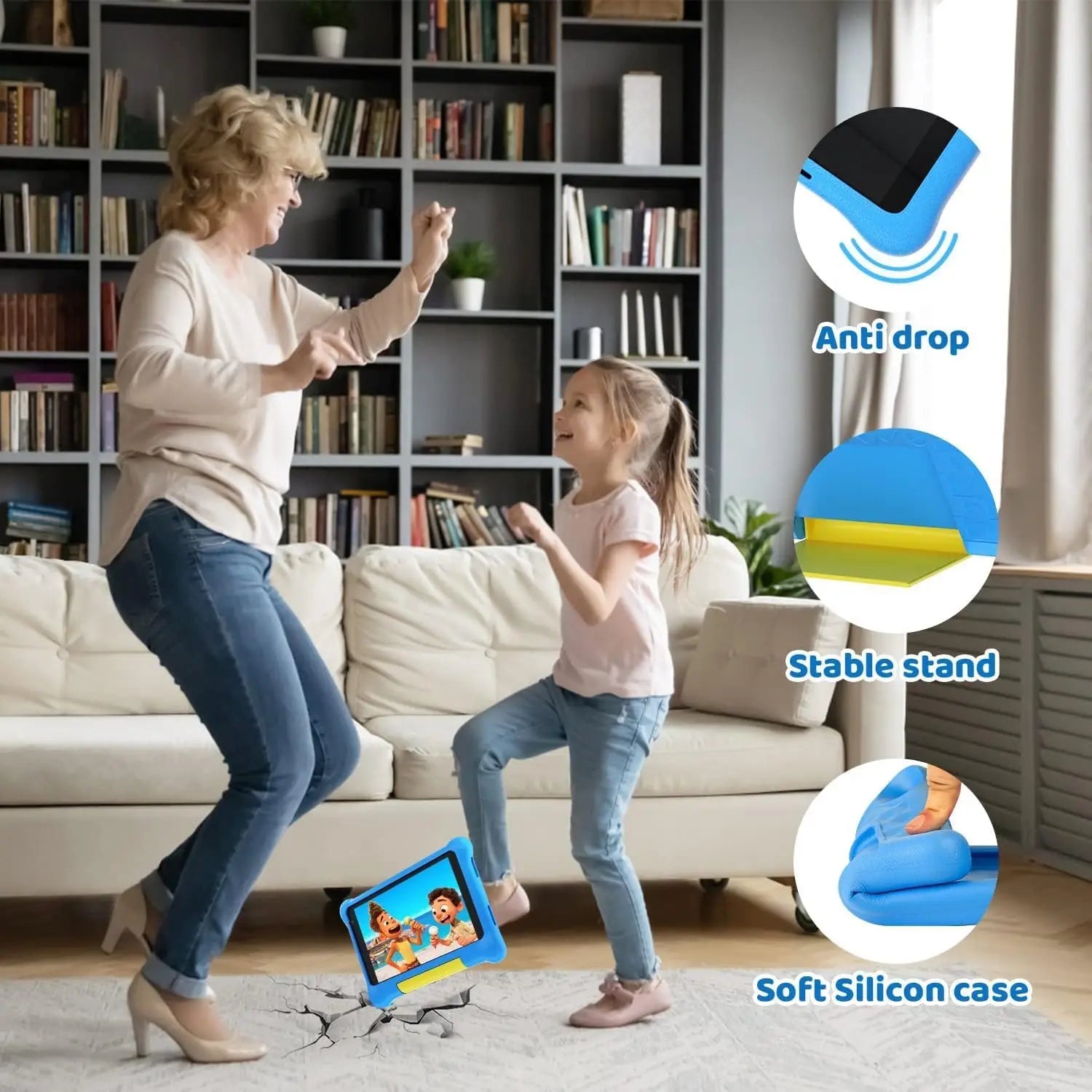 Children Android 7 Inch Tablet  13 5GB RAM 32GB ROM 128GB Expandable Quad Core Wi-Fi Bluetooth