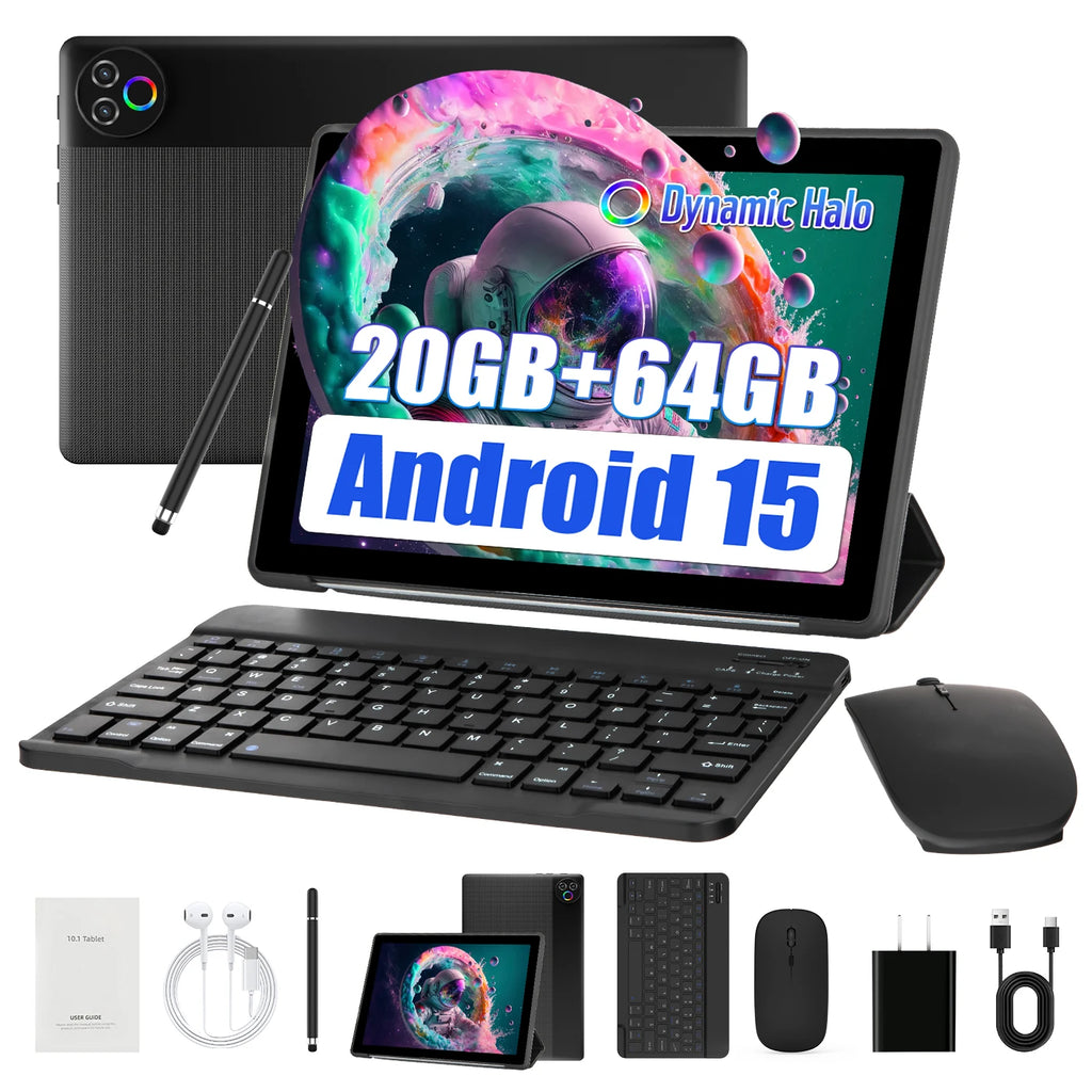 Android 10.1 Inch 20GB RAM 64GB ROM 5-core Dual Camera Tablet