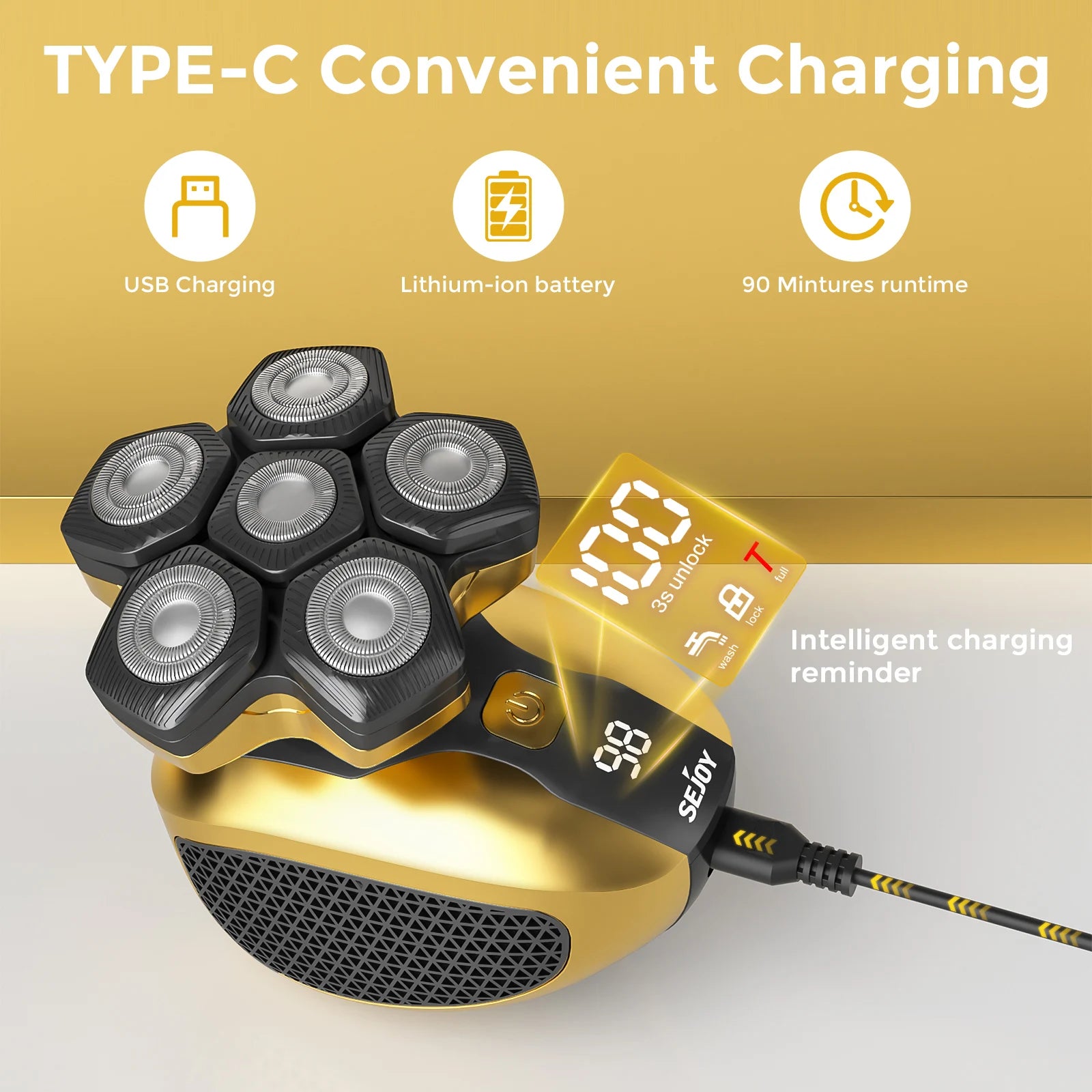 Wet Dry Beard Hair Trimmer Electric Shaver Razor