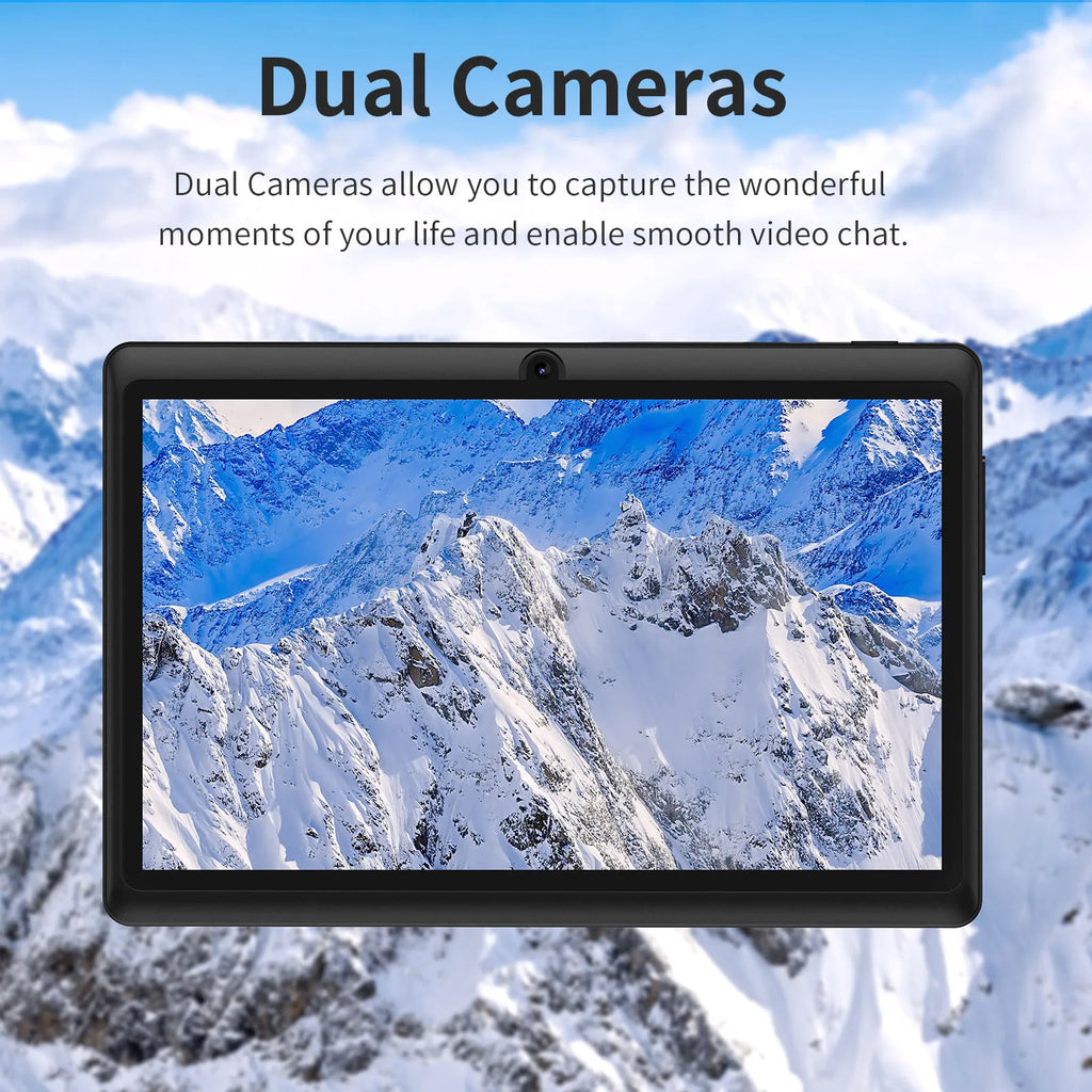 Pritom 7 Inch Quad Core Dual Camera Tablet with Leather Case