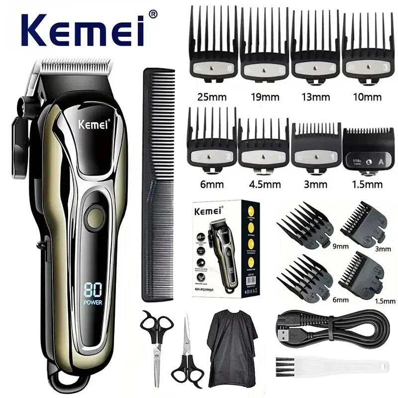 Professional Rechargeable Cordless Men Hair Clipper / Trimmer