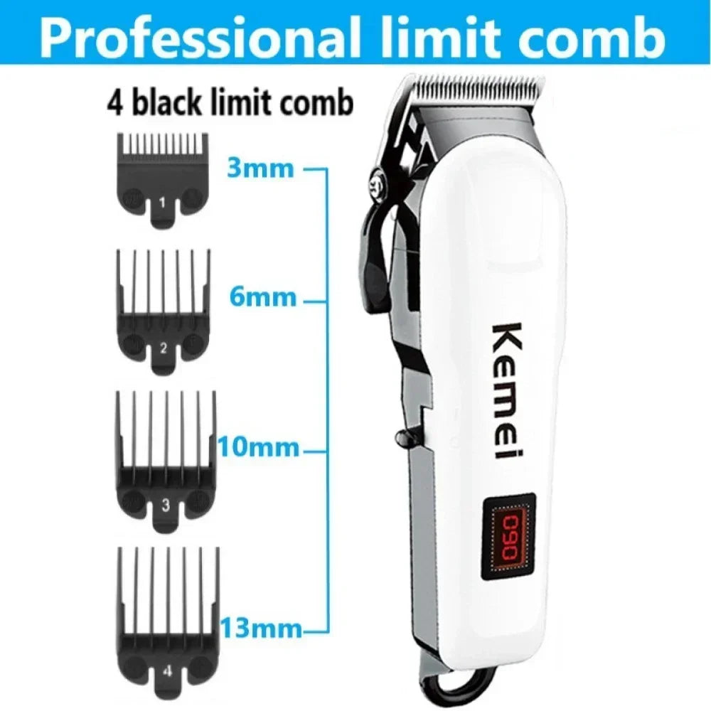 Kemei  Rechargeable Professional Men Hair Clipper Trimmer