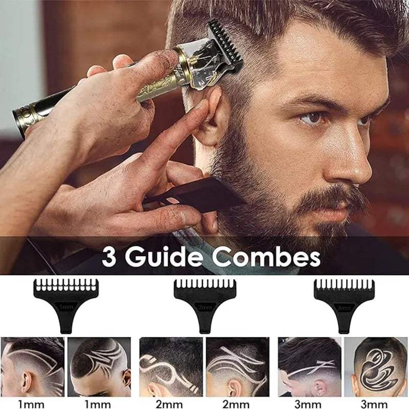 Professional Rechargeable Mens Hair Cutting Machine Beard Trimmer