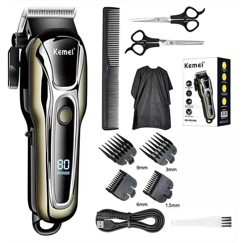 Professional Rechargeable Cordless Men Hair Clipper / Trimmer