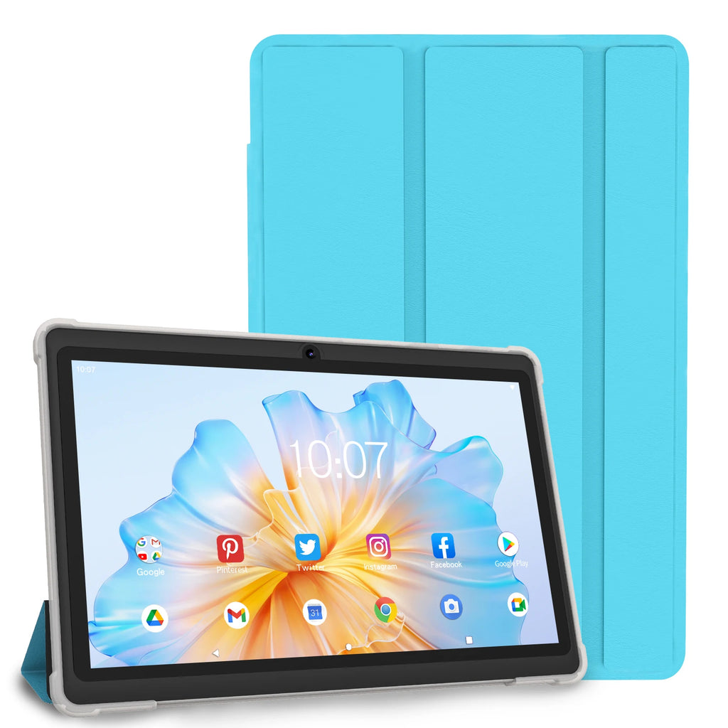 Pritom 7 Inch Quad Core Dual Camera Tablet with Leather Case
