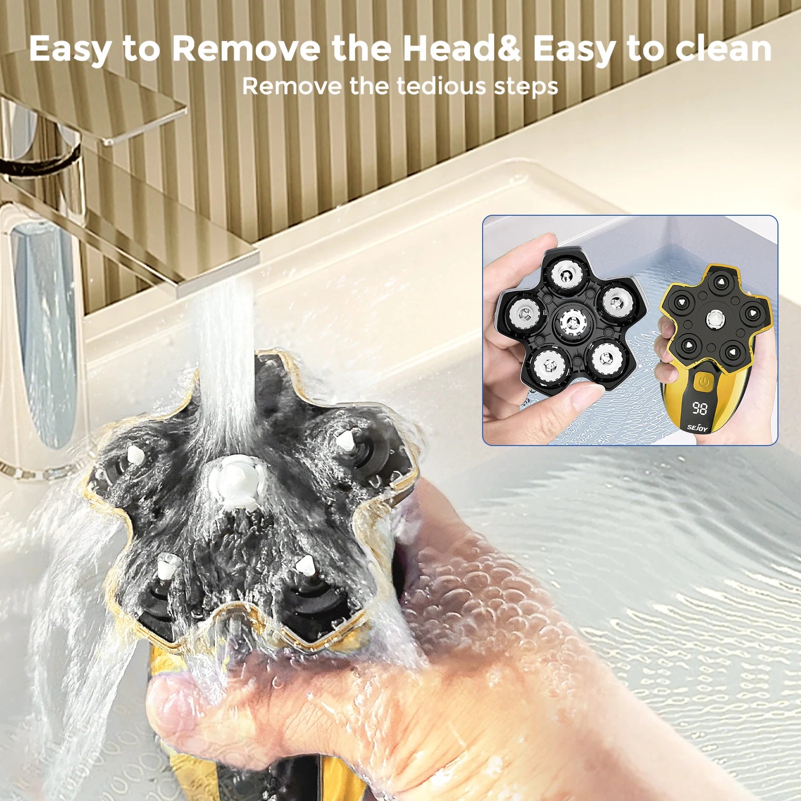 Wet Dry Beard Hair Trimmer Electric Shaver Razor