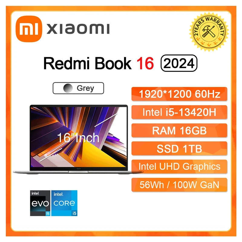 Xiaomi 16" Inch  Ultrabook Notebook Computer PC