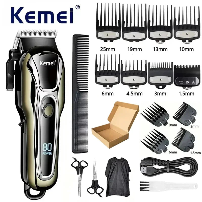 Professional Rechargeable Cordless Men Hair Clipper / Trimmer
