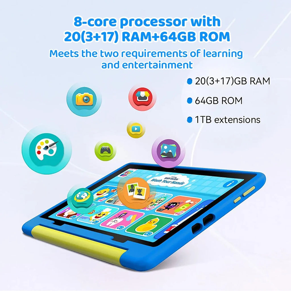 10" Children's Cartoon Learning Tablet Education Games