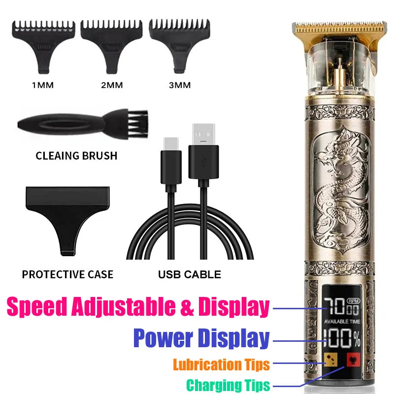 Professional Rechargeable Mens Hair Cutting Machine Beard Trimmer