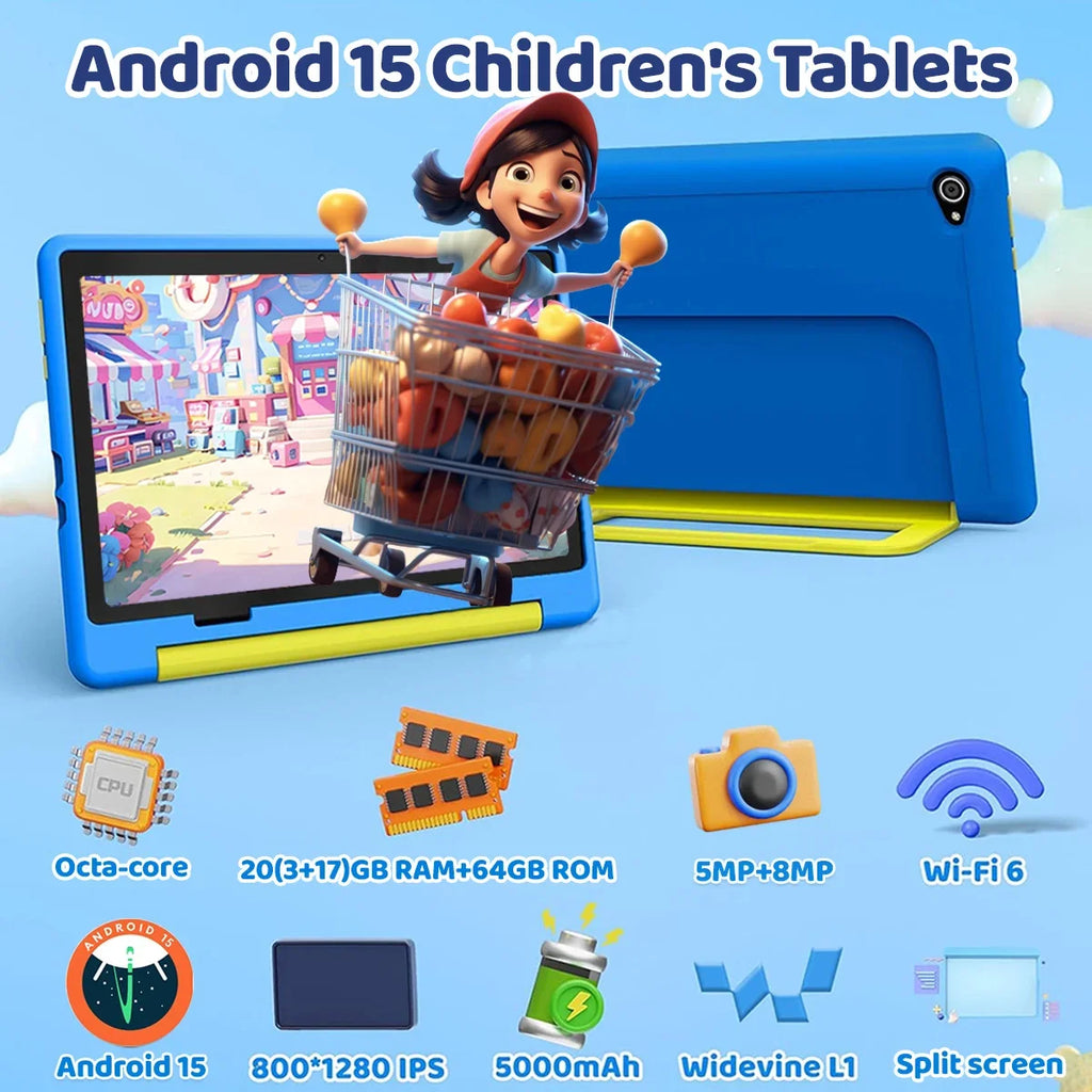 10" Children's Cartoon Learning Tablet Education Games