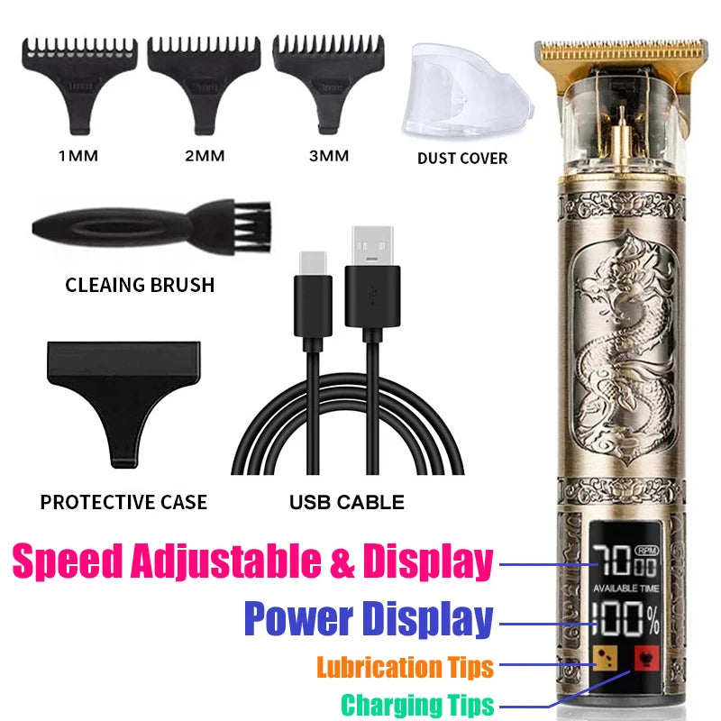 USB Charging Vintage Hair Clipper Machine