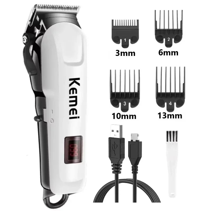 Kemei  Rechargeable Professional Men Hair Clipper Trimmer