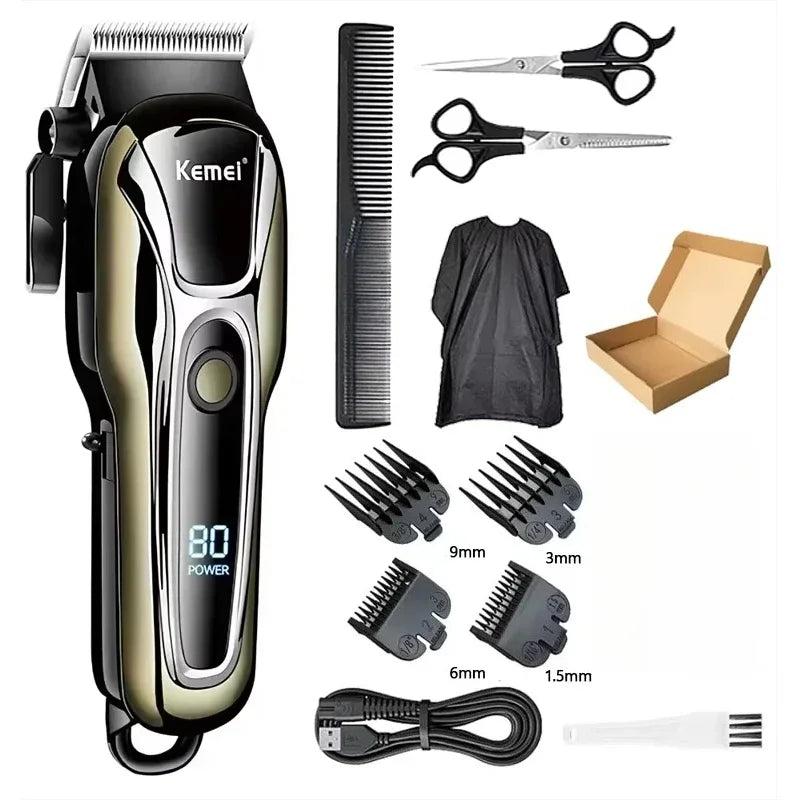 Professional Rechargeable Cordless Men Hair Clipper / Trimmer