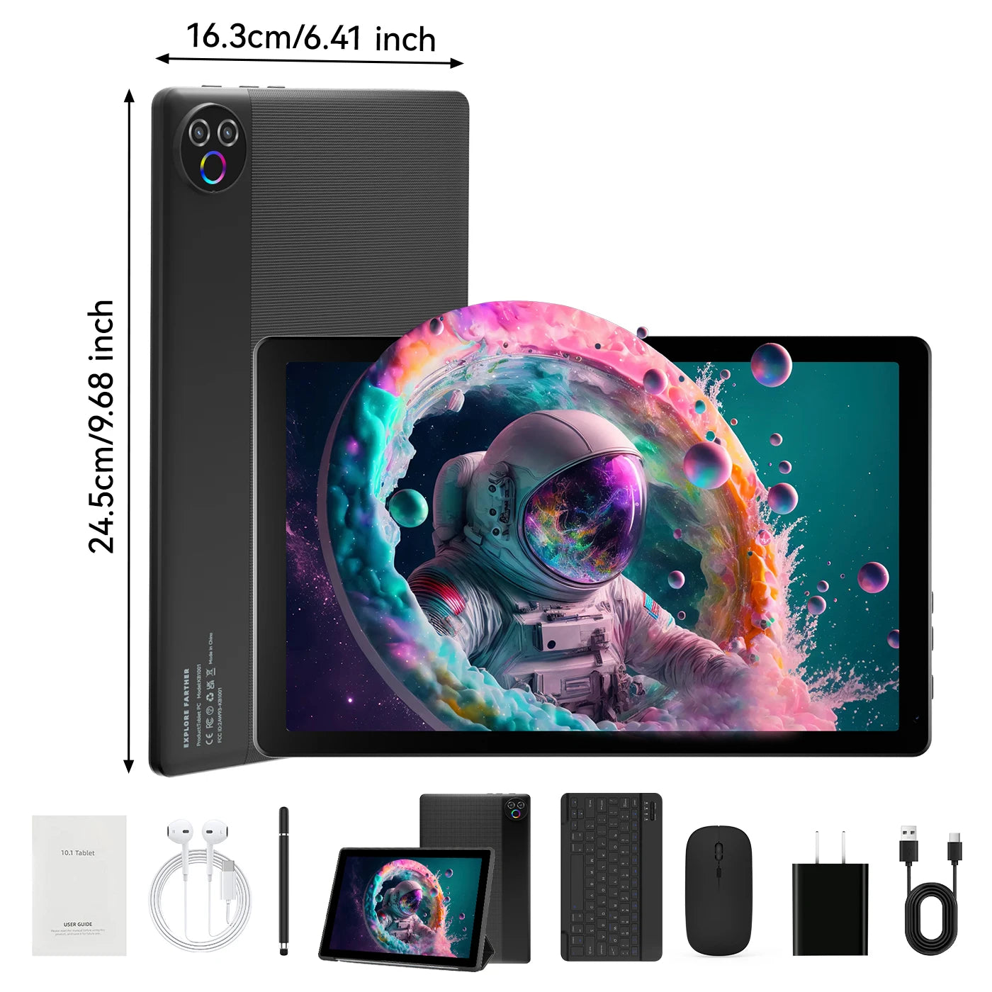 Android 10.1 Inch 20GB RAM 64GB ROM 5-core Dual Camera Tablet