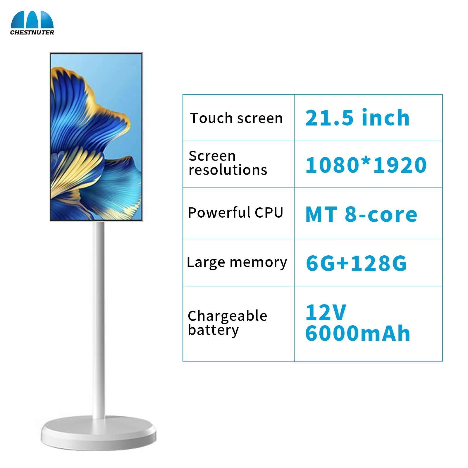 21.5 Inch Battery-power Touch Screen Gaming Smart TV