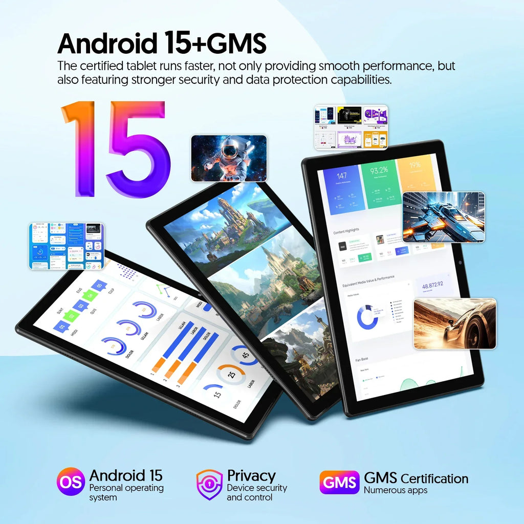 BAKEN 10-inch Android 15 tablet