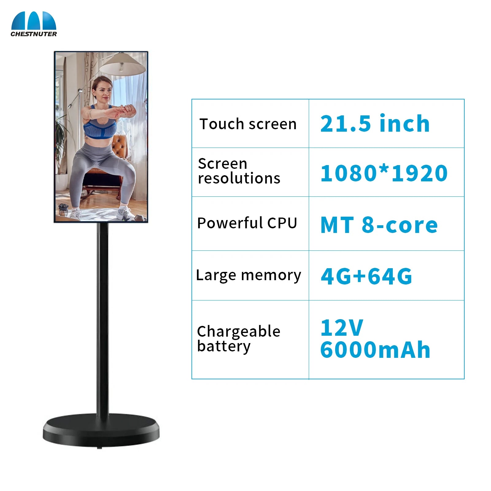 21.5 Inch Battery-power Touch Screen Gaming Smart TV