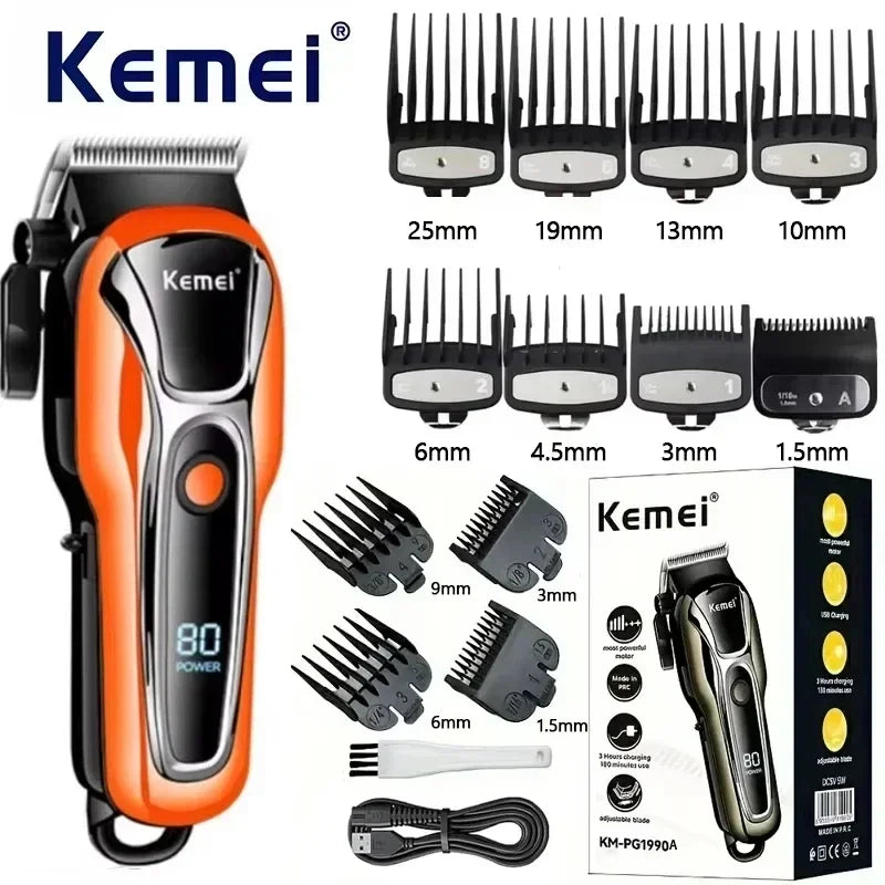Professional Rechargeable Cordless Men Hair Clipper / Trimmer
