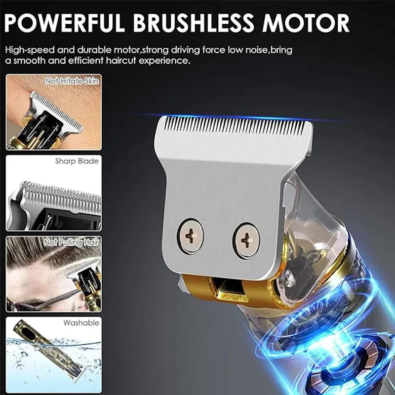 Professional Rechargeable Mens Hair Cutting Machine Beard Trimmer